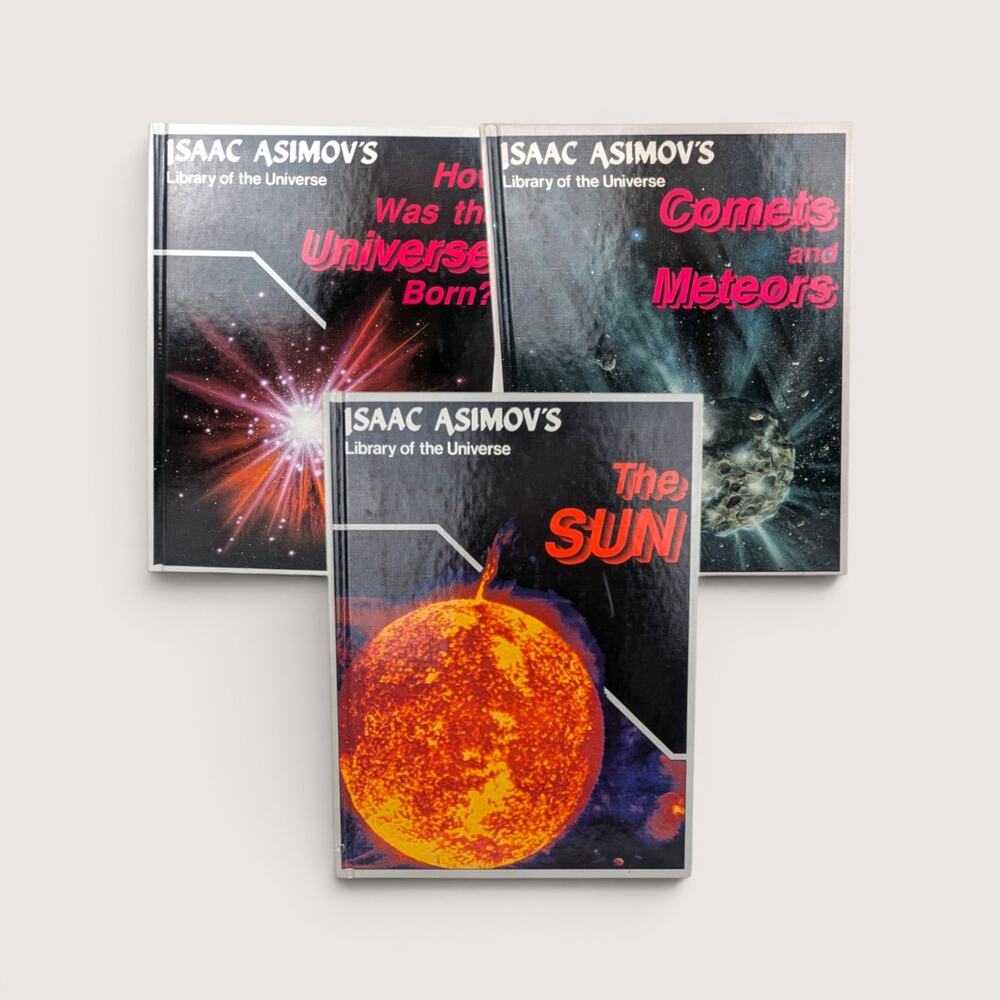 1980s Isaac Asimov Library of the Universe Science Book Trio